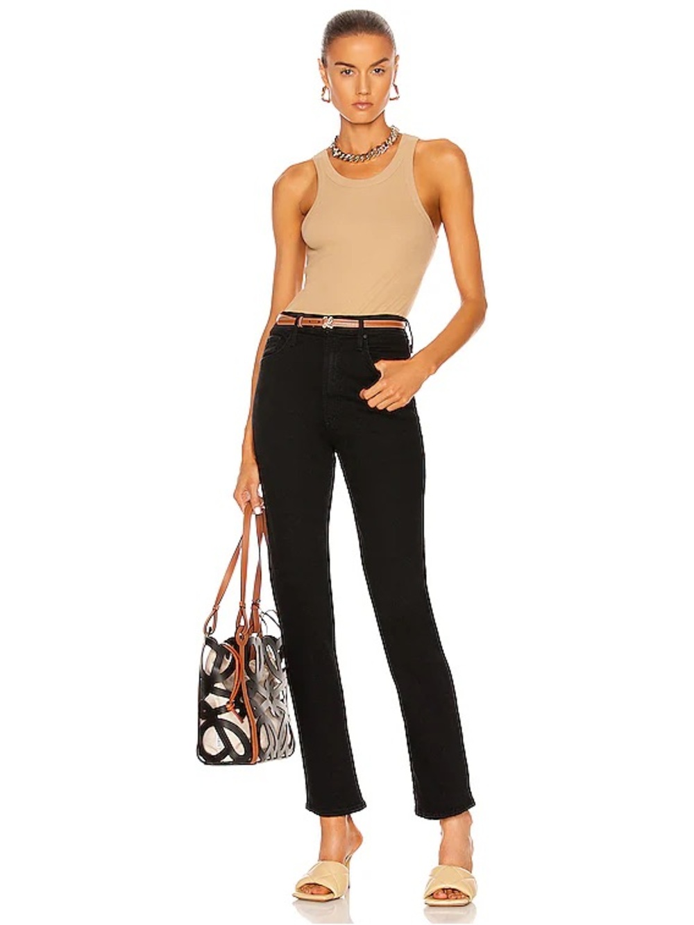 Mother High Waisted Rider Skimp Jeans in Not Guilty